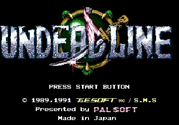 Undead Line (Japan) screen shot title